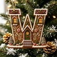 thumbnail image 1 of Gingerbread House Letter Christmas Ornament 3.15in Personalized Acrylic Xmas Tree Hanging Pendant DIY Custom 26 Alphabet Keepsake for Home Holiday Decor Gifts for Family Friends, 1 of 7