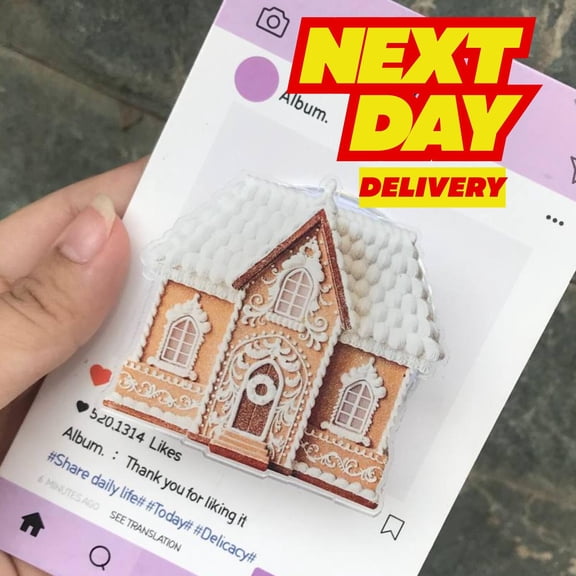 Gingerbread House MagSafe Phone Grip: Festive Holiday for iPhone, Gingerbread Cookies House Phone Holder, Christmas Magnetic Grip H8