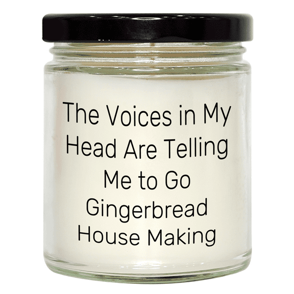 Gingerbread House Making Addiction Gifts for Mom - Funny Soy Wax Candle for Mother's Day - 9oz Vanilla Scented Candle with Black Lid - Gift from Mom to Daughter or Friend