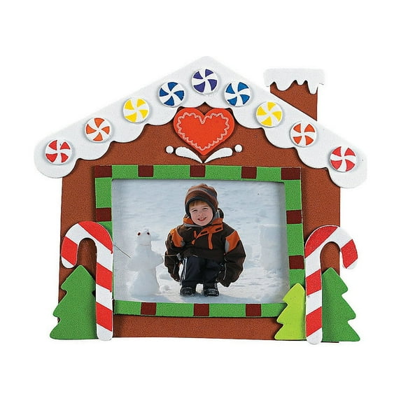 Gingerbread House Picture Magnet Craft K - Craft Kits - 12 Pieces