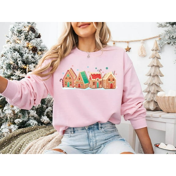 Gingerbread House Sweatshirt: Festive season Sweatshirt All Size S-5Xl
