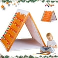 thumbnail image 1 of Gingerbread House Tent, Fun Christmas Gingerbread House Play Tent, Brown Christmas Sleepover Tents, Lightweight Detachable and Small Size for Kids Home Indoor Xmas Holiday Party(01,2pcs), 1 of 10