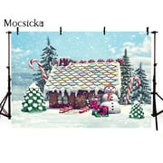 Gingerbread House Winter Snow Backdrop for Photography Christmas Snow World Background for Photo Studio Children Kids Portrait