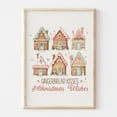 thumbnail image 1 of Gingerbread Kisses And Wishes Print, Pastel Art, Cozy Winter Home Wall Decor, Cute Gingerbread House Print Wall Art, Modern Wall Decor, 16x24 UNFRAMED, 1 of 2