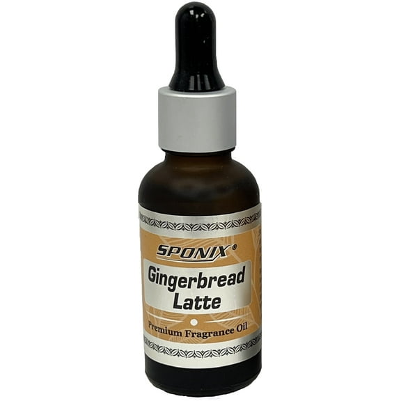 Gingerbread Latte Fragrance Oil 1 oz (30 ml) Aromatherapy - 100% Pure Organic Aromatic Premium Essential Scented Perfume Oil by Sponix Made in USA