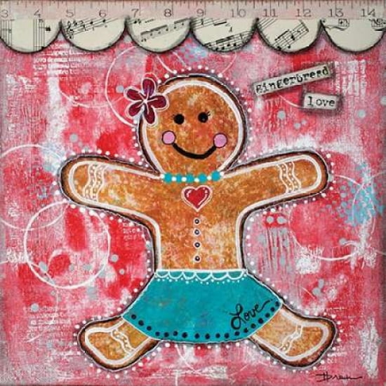 Gingerbread Love Canvas Art - Denise Braun (24 x 24)