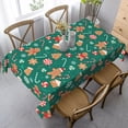 thumbnail image 1 of Gingerbread Man Candy Canes Rectangle Tablecloths Home Table Cover Washable Table Cloth for Kitchen Dining Party 60 X 84 Inch, 1 of 6