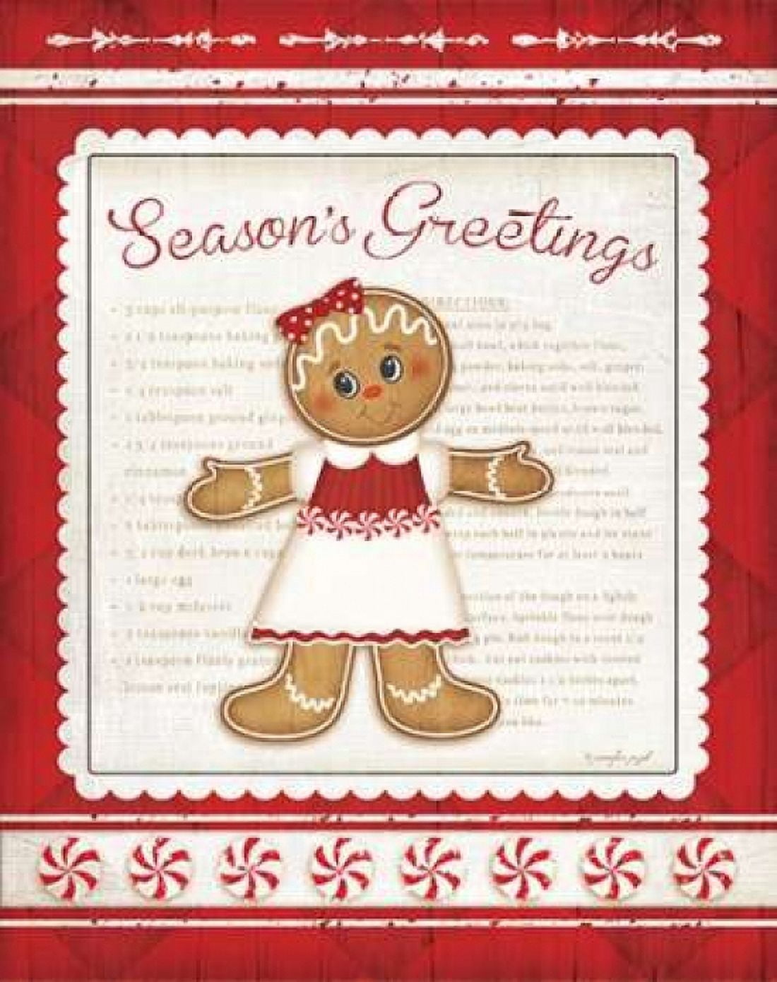 Gingerbread Man Canvas Art - Jennifer Pugh (22 x 28)