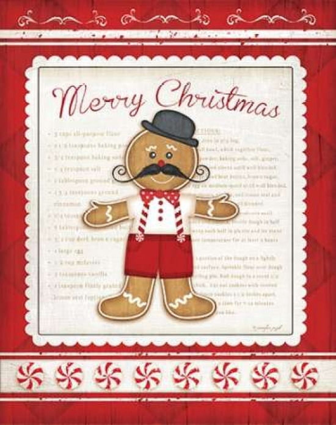 Gingerbread Man Canvas Art - Jennifer Pugh (22 x 28)
