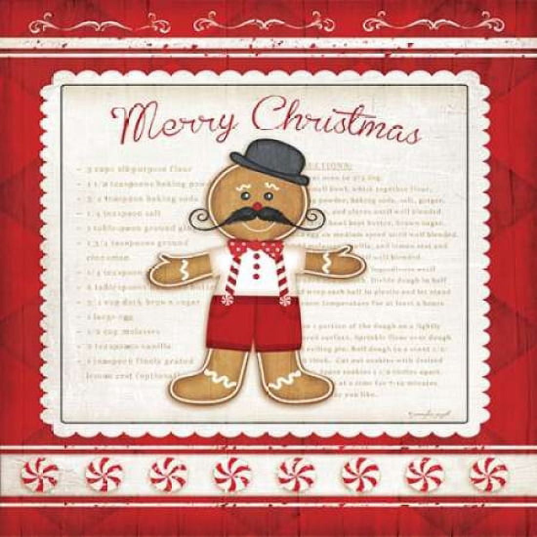 Gingerbread Man Canvas Art - Jennifer Pugh (24 x 24)