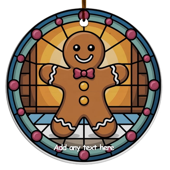 Gingerbread Man Ceramic Ornament Unique Ornament Gift for Boy, Girl, Family & Friends, Customizable Christmas Tree Decoration Christmas 2025