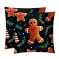 thumbnail image 1 of Gingerbread Man Chair Pillow Covers Set with Velvet Material, Unique Patterns, 16x16, 18x18, 20x20 Inches, 2 Items Included for Throw Pillows, Pillow Inserts, 1 of 6