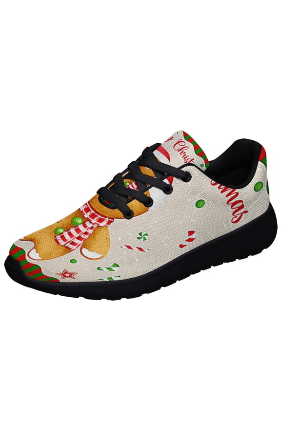 Gingerbread Man ChriStas Shoes Sneakers Black Size 4.5