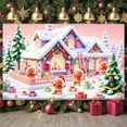 thumbnail image 1 of Gingerbread Man Christmas Banner Christmas Tree Holiday Display Gift Boxes Christmas Stockings Xmas Backdrop for Christmas Party Holiday Decoration Indoor Celebration, 1 of 9