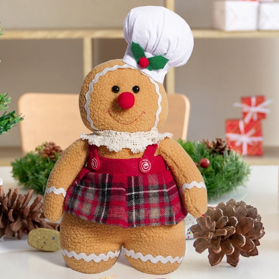 Gingerbread Man Christmas Decoration Gingerbread Man Baby Doll Cute Party Wool Gingerbread Man Toy Decoration