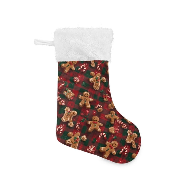 Gingerbread Man Christmas Stockings 17.71" Christmas Tree Decoration Fireplace Party Decoration