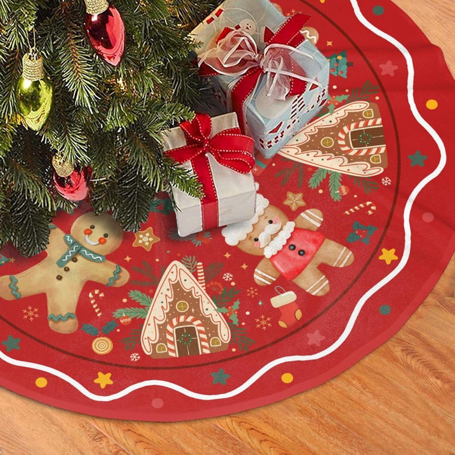 Gingerbread Man Christmas Tree Skirt 48 inch for Home - Walmart.com