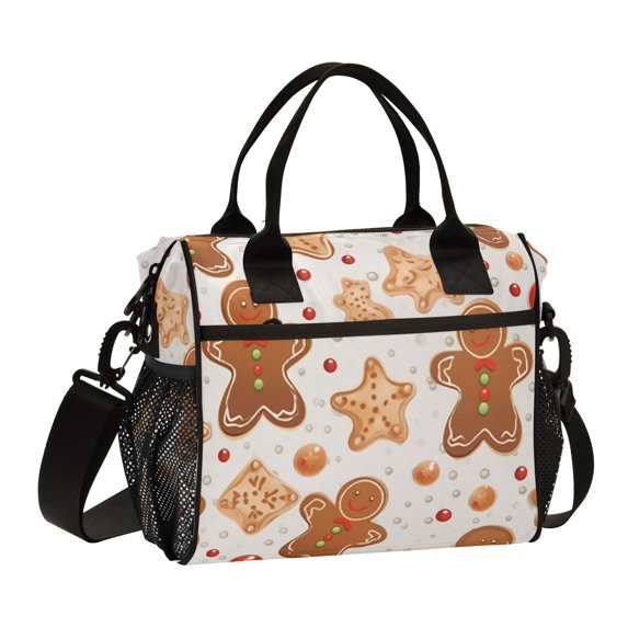 Gingerbread Man Cookies Cooler Bag Lunch Bag Soft Cooler Cooling Tote Insulated Lunch Box for Adult Men Women