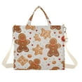 thumbnail image 1 of Gingerbread Man Cookies Corduroy Tote Bag Handbag Large Messenger Bag Shoulder Crossbody Zipper Bag Purse, 1 of 8