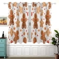 thumbnail image 1 of Gingerbread Man Cookies Curtain Black Out Thermal Insulation Curtains Aesthetic 54 Inch Length for Bedroom Living Room 2 panels set, 1 of 5