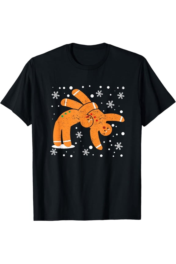 Gingerbread Man Cookies Fighting Wrestling T-Shirt