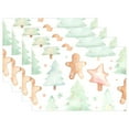 thumbnail image 1 of Gingerbread Man Cookies Trees 12×18 inch Placemats Heat Resistant Washable Foldable Rectangular Placemats Set Decoration Indoor Outdoor for Kitchen Dining Table 1PC, 1 of 8