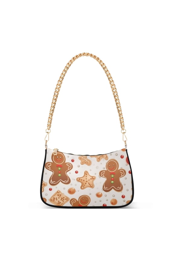 Gingerbread Man CookiesWomen Small Shoulder Bag Crossbody Tote Hobo Bags Purse Clutch Handbags with Chain Strap for Women
