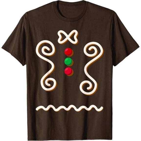 Gingerbread Man Costume DIY Lazy T-Shirt Tshirt All Size S-5XL