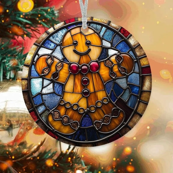 Gingerbread Man Custom Ornaments 2025, Gingerbread Man Ornament, Gingerbread Man Christmas Hanging Decor, Gingerbread Man Ornaments for Christmas Tree. QvexYJ