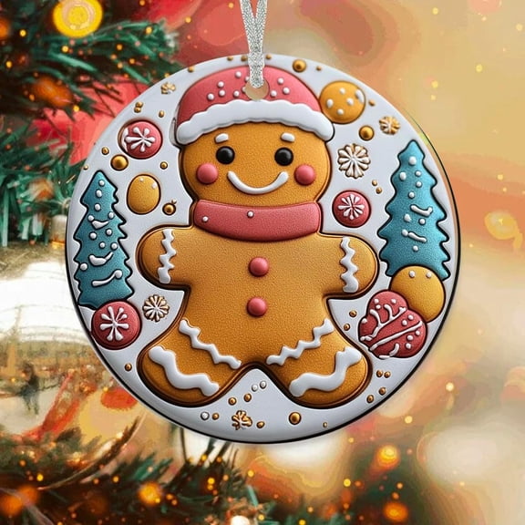 Gingerbread Man Custom Ornaments 2025, Gingerbread Man Ornament, Gingerbread Man Christmas Hanging Decor, Gingerbread Man Ornaments for Christmas Tree. R3NUvn