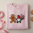 thumbnail image 1 of Gingerbread Man Gnome Monster Ornament Embroidered Sweatshirt, Funny Dark Christmas Jumper, Ugly Sweater Party Gift, 1 of 4