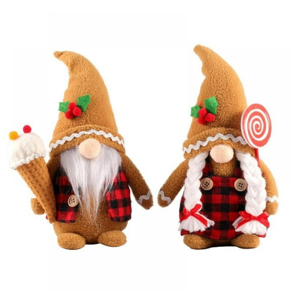 Gingerbread Man Gnome Table Decoration, Christmas Decoration(2Pcs)