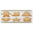 thumbnail image 1 of Gingerbread Man Kitchen Mat, Pastry Design Graphic Cookies in Different Shapes Tasty Goodies, Plush Decorative Kitchen Mat with Non Slip Backing, 47" X 19", Multicolor, by Ambesonne, 1 of 1