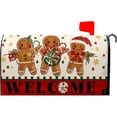 thumbnail image 1 of Gingerbread Man Mailbox Covers Merry Christmas Mailbox Wraps Magnetic Standard Size 21x18 inch Welcome Mail Box Cover Outdoor Decor for Garden, 1 of 6
