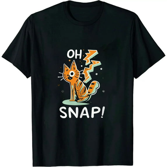Gingerbread Man Oh Snap Christmas Funny Cookie Baking Gift Short Sleeve T-Shirt Black