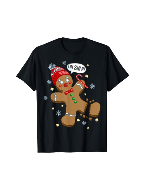 Gingerbread Man Oh Snap Christmas T-Shirt