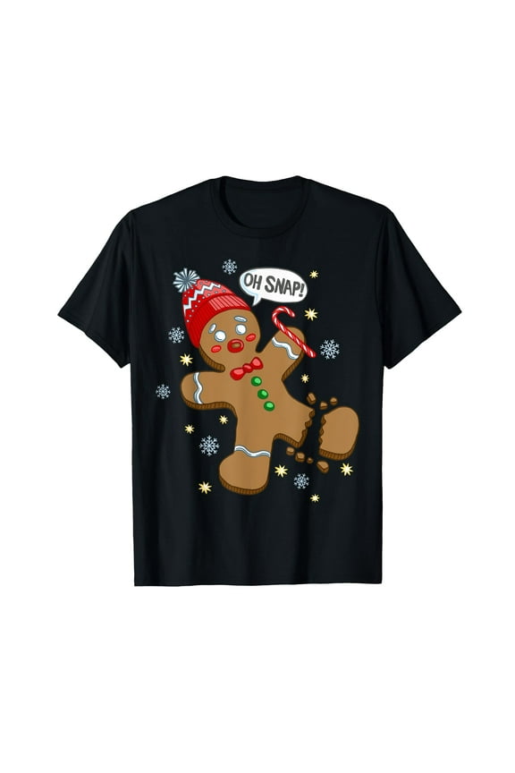 Gingerbread Man Oh Snap Christmas T-Shirt