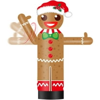 Gingerbread Man One-Arm Waving Inflatable Tube Man Wacky Dancing Guy for Outdoor & Business Decoration, Christmas Theme (Blower Not Included)