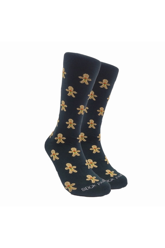 Gingerbread Man Patterned Socks from the Sock Panda (Adult Large - Men's Shoe Sizes 8-12)