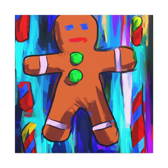 Gingerbread Man Pop Art - Canvas
