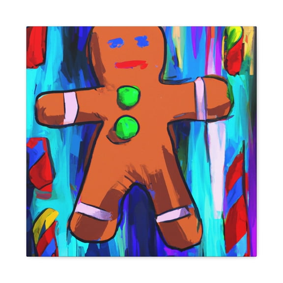 Gingerbread Man Pop Art - Canvas