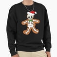 thumbnail image 1 of Gingerbread Man Skeleton Christmas Creepy Graphic Unisex Sweatshirt Retro Humor Art G17786, Up to Size 5XL, 1 of 2