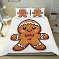 thumbnail image 1 of Gingerbread Man Themed Bed Sheet Set Three Piece Set 53x79 Inches Comfortable And Skin Friendly Unique Design Creating A Star Studded Night, 1 of 6