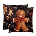 thumbnail image 1 of Gingerbread Man with Unique Patterns - Set of 2 for Pillows Covers - Available in 16x16, 18x18, 20x20 Inches - Great for Throw Pillow Covers - Versatile for Various Occasions, 1 of 6