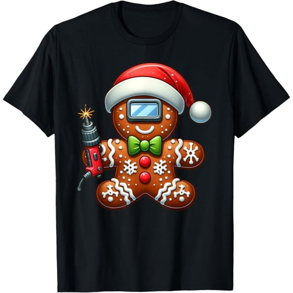 Gingerbread Man Welder Womens Mens T-Shirt Tshirt All Size S-5XL