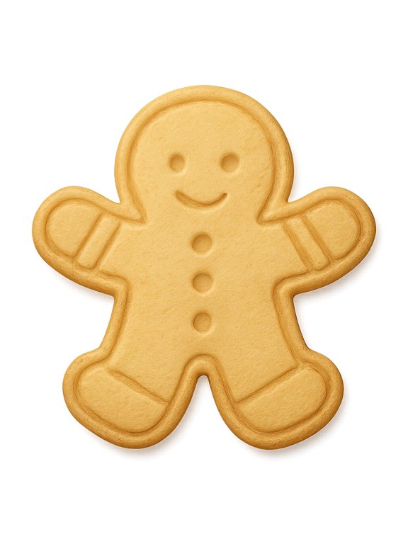 Gingerbread Man with Mittens Cookie Cutter 4x3.2" Premium Baking Design