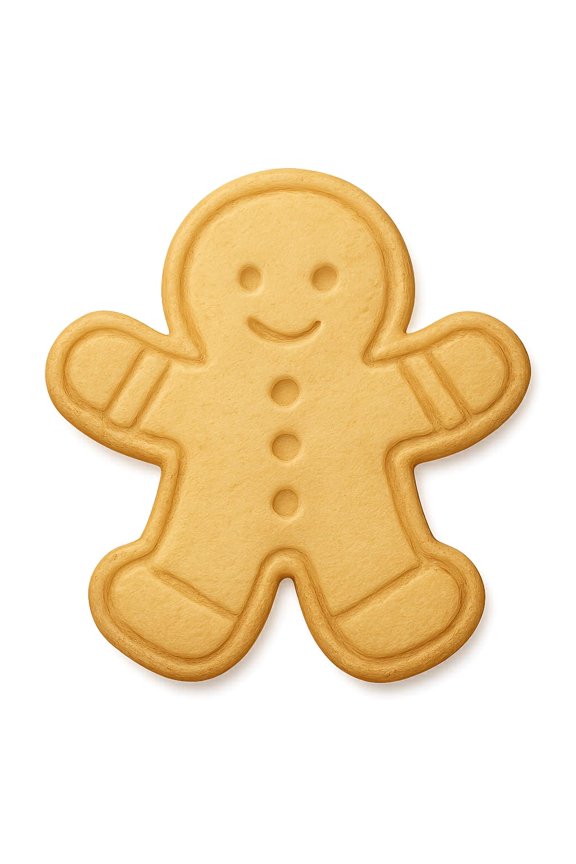 Gingerbread Man with Mittens Cookie Cutter 4x3.2" Premium Baking Design