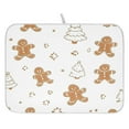 thumbnail image 1 of Gingerbread Men and Christmas Dish Drying Mat for Kitchen, Quick Drying Absorbent Soft Durable 18 x 24", 1 of 10