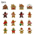 thumbnail image 1 of Gingerbread Ornaments, 16pcs Ginger Bread Christmas Decor, Gingerbread Ornaments for Xmas Home Kitchen Holiday Decor, 1 of 1