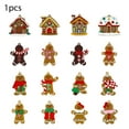 thumbnail image 1 of Gingerbread Ornaments, 16pcs Ginger Bread Christmas Decor, Gingerbread Ornaments for Xmas Home Kitchen Holiday Decor, 1 of 1